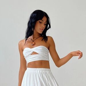 Princess Polly white crop top